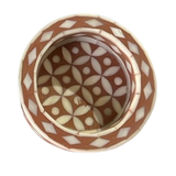 Bone Inlay Round Coaster/Trinket Tray : Starburst : Mocha