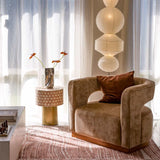 Bone Inlay Accent Table : Tri-Square : Ochre
