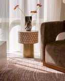 Bone Inlay Accent Table : Tri-Square : Ochre