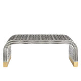 Bone Inlay Waterfall Coffee Table : Zelliges : Black