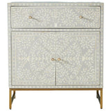 Bone Inlay Small Cabinet : Liana : Grey