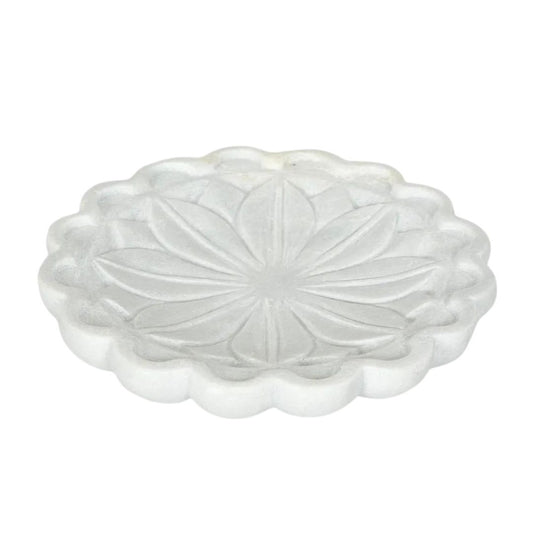 Marble Bowl : Gerbera : White