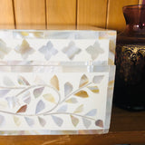 Mother of Pearl Inlay Box : Floral : White (Imperfect)