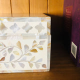 Mother of Pearl Inlay Box : Floral : White (Imperfect)