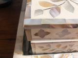 Mother of Pearl Inlay Box : Floral : White (Imperfect)