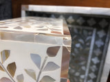 Mother of Pearl Inlay Box : Floral : White (Imperfect)
