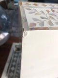 Mother of Pearl Inlay Box : Floral : White (Imperfect)