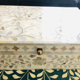 Mother of Pearl Inlay Box : Floral : White (Imperfect)