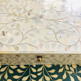 Mother of Pearl Inlay Box : Floral : White (Imperfect)