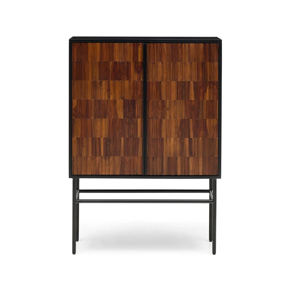 Timber Mosaic Drinks Cabinet : Ember