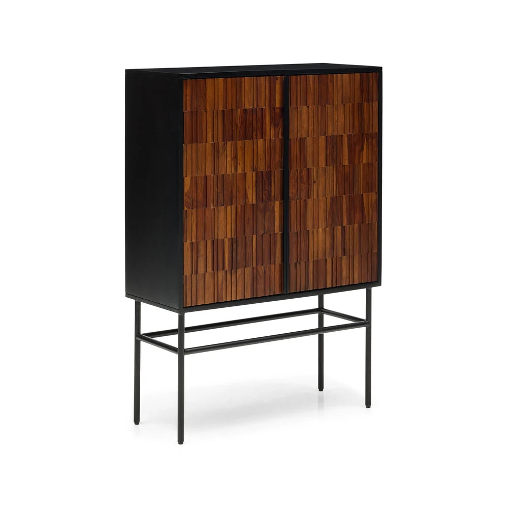 Timber Mosaic Drinks Cabinet : Ember