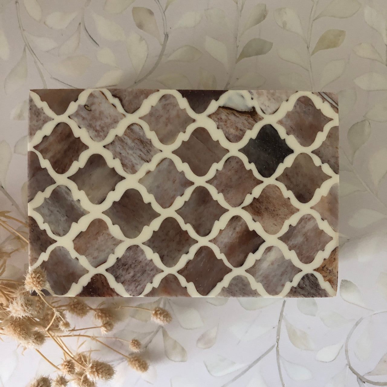 Bone Inlay Mid Size Box : Moroccan : Mocha Mousse