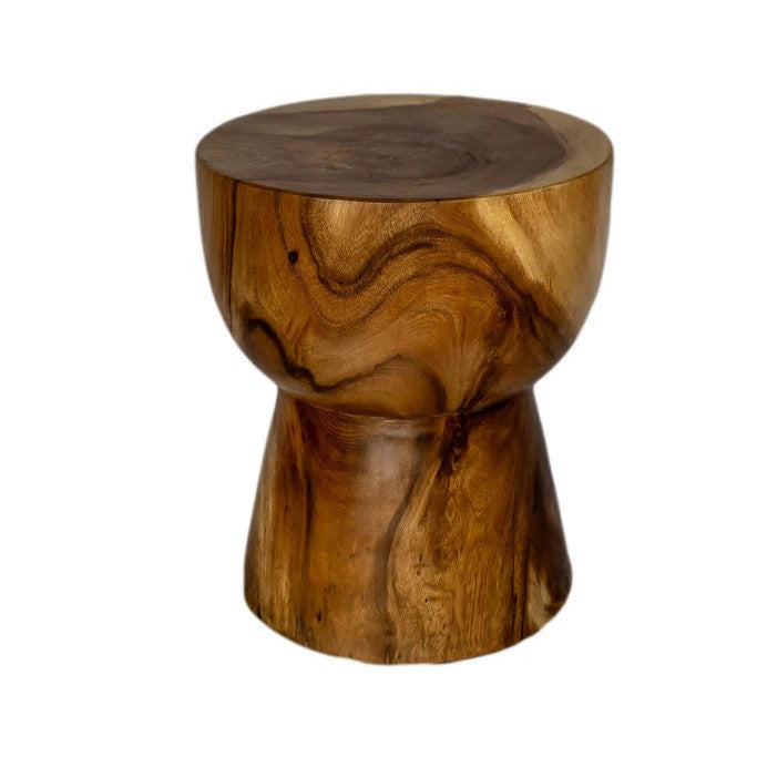 Koro Timber Sculptural Stool or Side Table : Natural