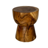 Koro Timber Sculptural Stool or Side Table : Natural