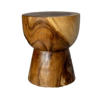 Koro Timber Sculptural Stool or Side Table : Natural