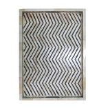 Bone Inlay Rectangular Tray : Zig Zag: Black