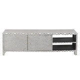 Bone Inlay 2 Door TV Sideboard : Zig Zag : Black