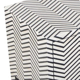 Bone Inlay 2 Door TV Sideboard : Zig Zag : Black