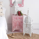 Mother of Pearl Inlay Bedside Cabinet : Fuchsia
