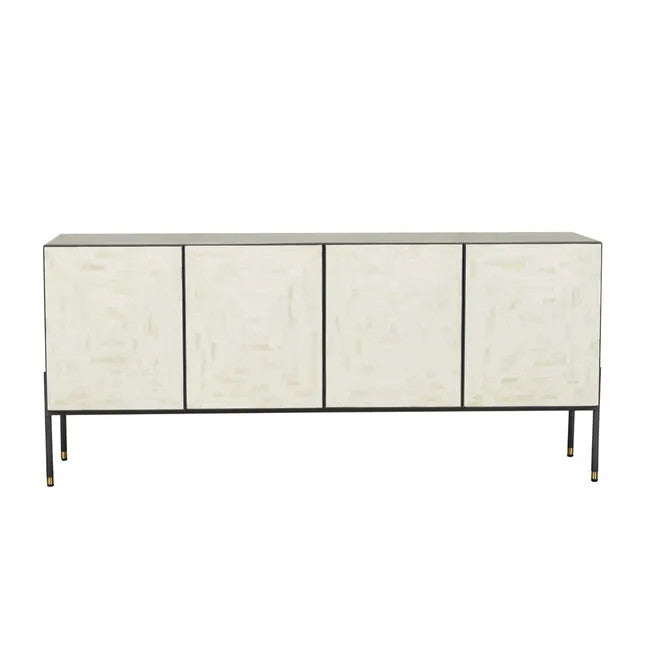 Bone Inlay Buffet with Iron Frame