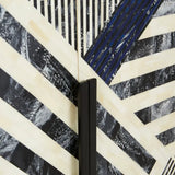 Bone Inlay Cabinet : Abstract : Navy