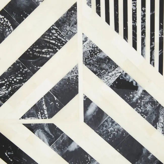 Bone Inlay Cabinet : Abstract : Navy