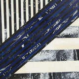 Bone Inlay Cabinet : Abstract : Navy