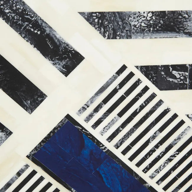Bone Inlay Cabinet : Abstract : Navy