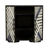 Bone Inlay Cabinet : Abstract : Navy