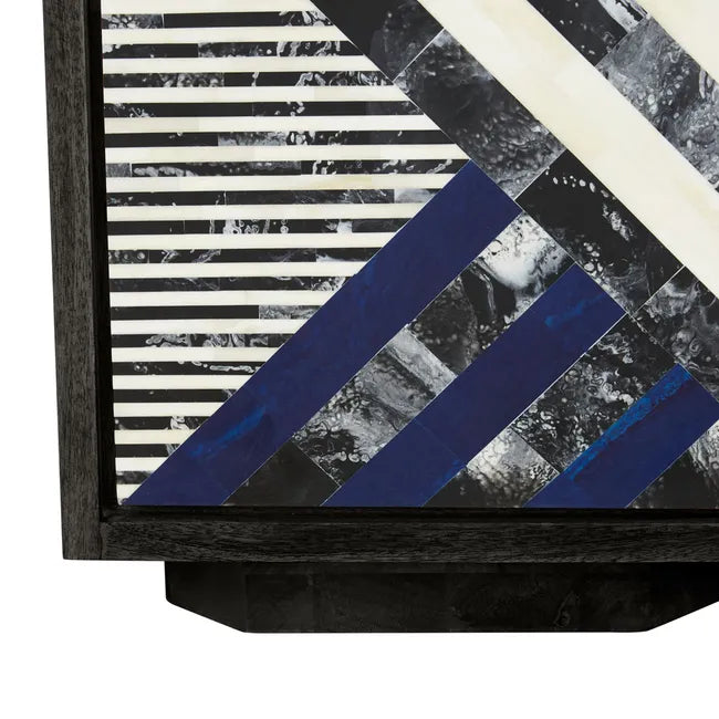 Bone Inlay Cabinet : Abstract : Navy