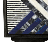 Bone Inlay Cabinet : Abstract : Navy