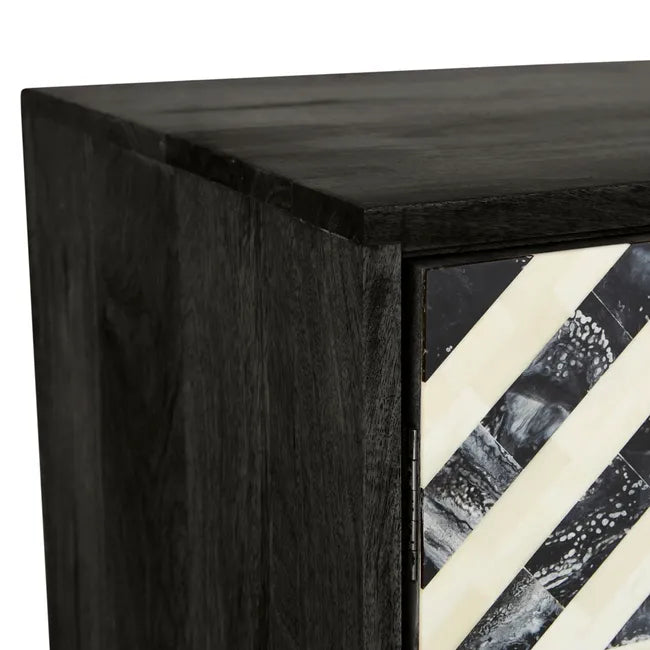Bone Inlay Cabinet : Abstract : Navy