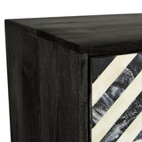 Bone Inlay Cabinet : Abstract : Navy