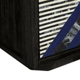 Bone Inlay Cabinet : Abstract : Navy