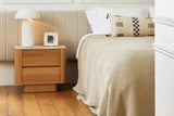 Marble Top Bedside Table : Natural