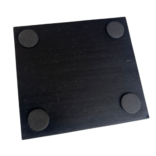 Bone Inlay Tissue Holder : Floral : Black : Small