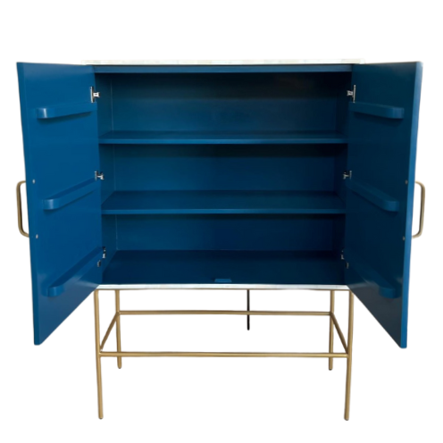 Bone Inlay Cabinet : Arches : Indigo