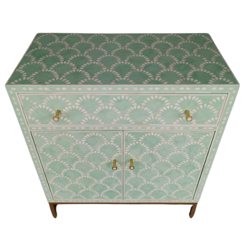 Bone Inlay 2 Door Buffet : Fan : Green