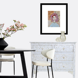 Bone Inlay 4 Drawer Chest : Zelliges : White