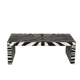 Bone Inlay Coffee Table : Zebra