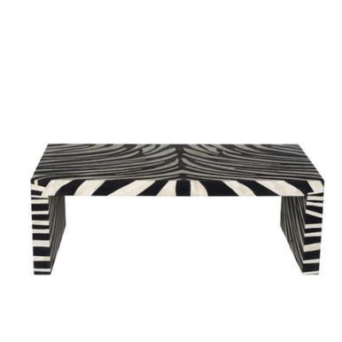 Bone Inlay Coffee Table : Zebra