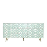 Bone Inlay 9 Drawer Sideboard : Zelliges : Aqua