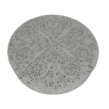 Mother of Pearl Inlay Coffee Table : Floral : White
