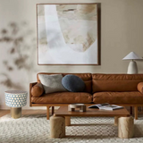 Bone Inlay Accent Table : Tri-Square : Teal