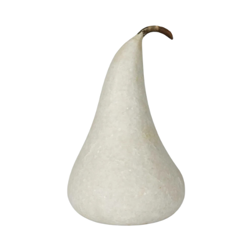 Large Marble Pear : White (Damaged)
