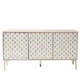 Sideboard with Mother of Pearl & Brass Foil Inlay Doors