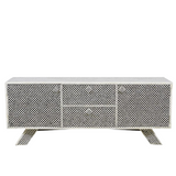 Bone Inlay TV Sideboard : Scallop : Black