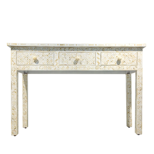 Bone Inlay Console : Starburst : White