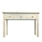 Bone Inlay Console : Starburst : White