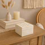 Bone Inlay Square Box : Interlace : Natural